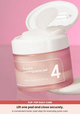Numbuzin No.4 Pore Zero Peeled Egg Toner Pads flip-top jar and embossed pad
