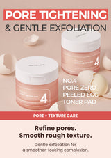 Numbuzin No.4 toner pads pore tightening and gentle exfoliation benefits