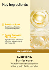 Numbuzin No.5 Glutathione Vitamin Dark Spot Cream 50ml — key ingredients: Even tone. Barrier care.