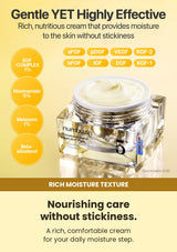 Numbuzin No.5 Glutathione Vitamin Dark Spot Cream 50ml — rich moisture texture: Nourishing care without stickiness.