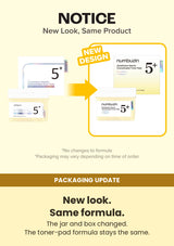 Numbuzin No.5+ Vitamin Niacinamide Concentrated Pad 180ml (1 Box = 70 Pads) — packaging update: New look. Same formula.