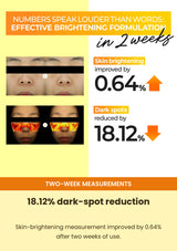 NUMBUZIN No.5+ toner two-week skin brightness and dark spot measurements