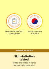 Numbuzin No.5+ Vitamin Boosting Essential Toner 200ml — formula checks: Skin-irritation tested.