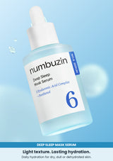 Numbuzin No.6 Deep Sleep Mask Serum in its updated pale blue bottle with white label