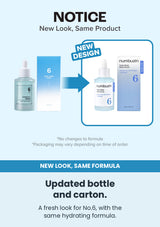 Numbuzin No.6 Deep Sleep Mask Serum previous and updated packaging with unchanged formula
