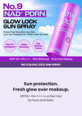 NUMBUZIN No.9 NAD+ PDRN Glow Lock Sun Spray 50ml with SPF50+ PA++++ protection, no white cast and over-makeup use