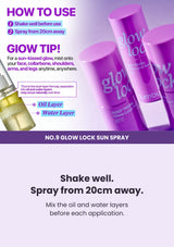 NUMBUZIN No.9 Sun Spray directions: shake well, spray from 20cm away and use on the face, collarbone, shoulders, arms and legs