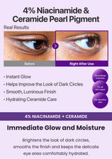 4% niacinamide and ceramide pearl pigment immediate glow result