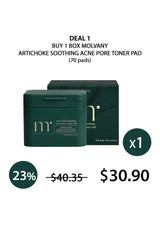 [MOLVANY] Artichoke Soothing Acne Pore Toner Pad 160ml (70 Pads)