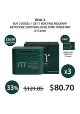 [MOLVANY] Artichoke Soothing Acne Pore Toner Pad 160ml (70 Pads)