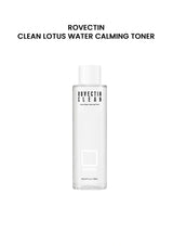 Rovectin Clean Lotus Water Calming Toner bottle on a white background