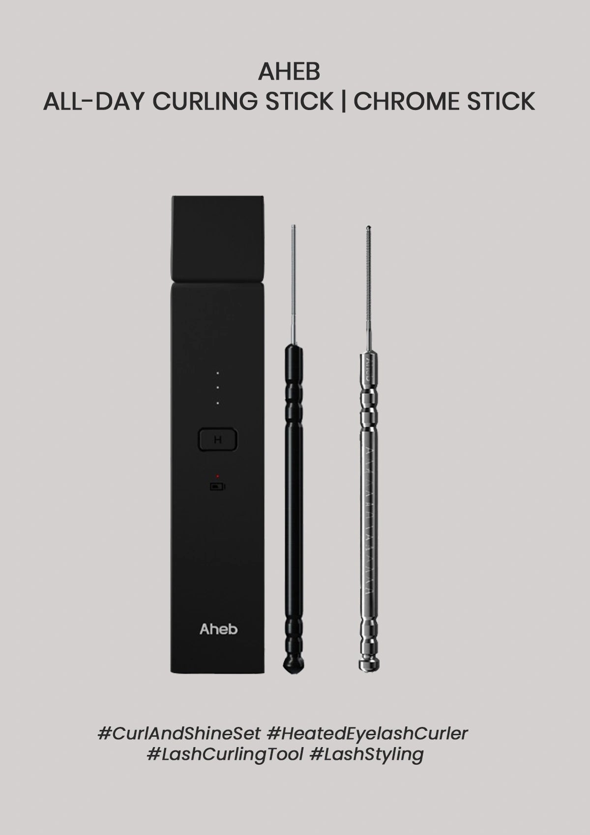 [AHEB] Curl & Shine Set (All-Day Curling Stick + Chrome Stick)