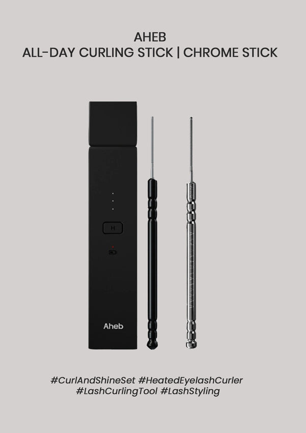 AHEB Curl & Shine Set (All-Day Curling Stick + Chrome Stick)