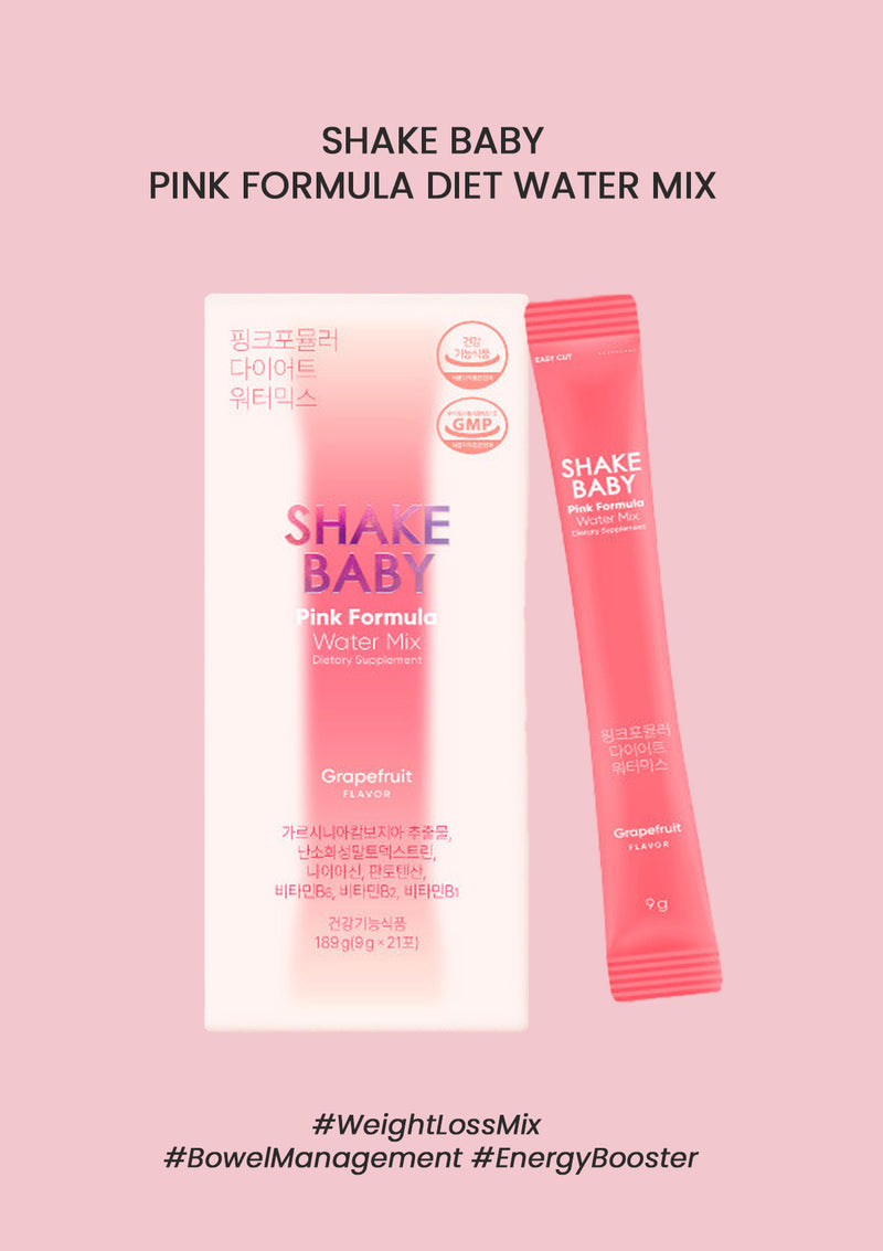 [SHAKE BABY] Pink Formula Diet Water Mix (1 Box = 9g X 21 Sticks)