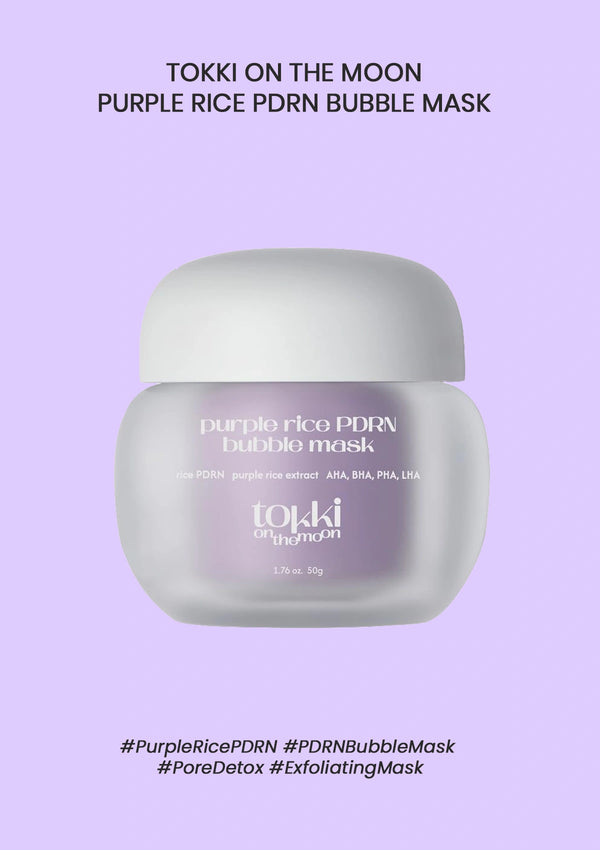 TOKKI ON THE MOON Purple Rice PDRN Bubble Mask 50g