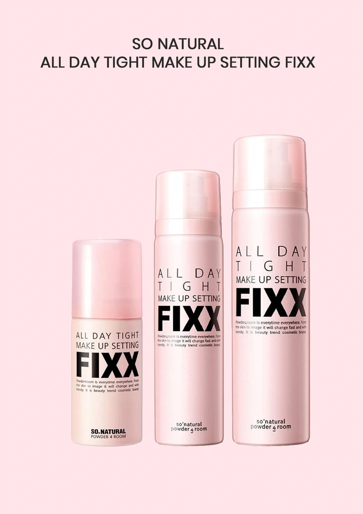 SO NATURAL All Day Tight Make Up Setting Fixer in 35ml, 75ml and 120ml