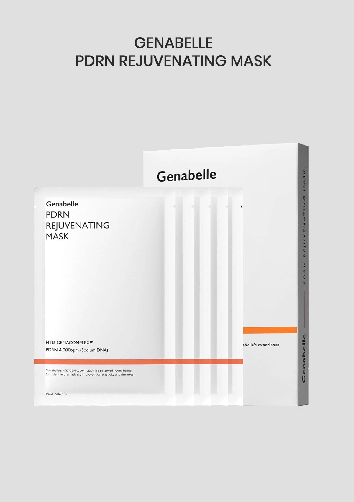 Genabelle PDRN Rejuvenating Mask packaging on a light gray background