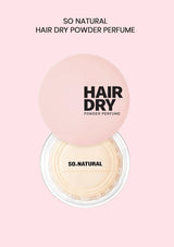 Hair dry powder perfume with pink cap and beige container on a light pink background