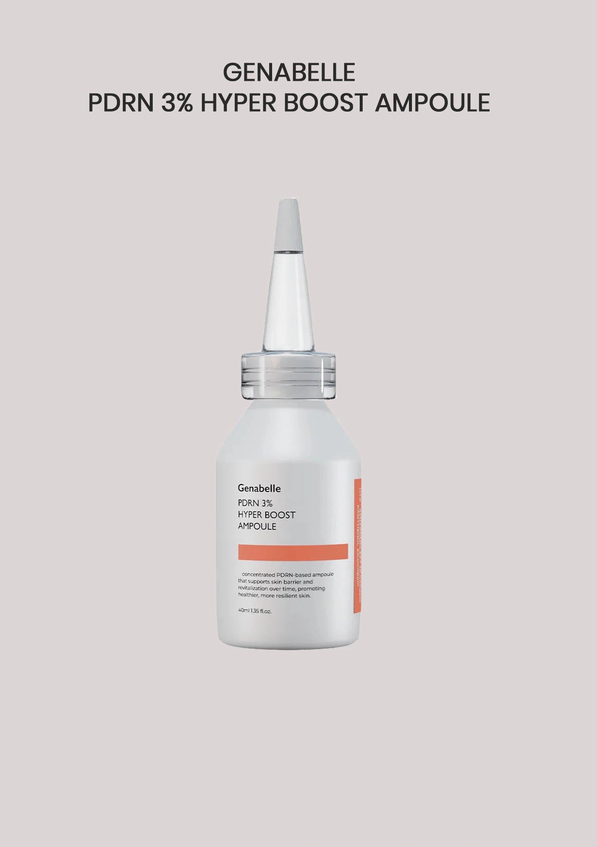Genabelle PDRN 3% Hyper Boost Ampoule bottle on a light gray background