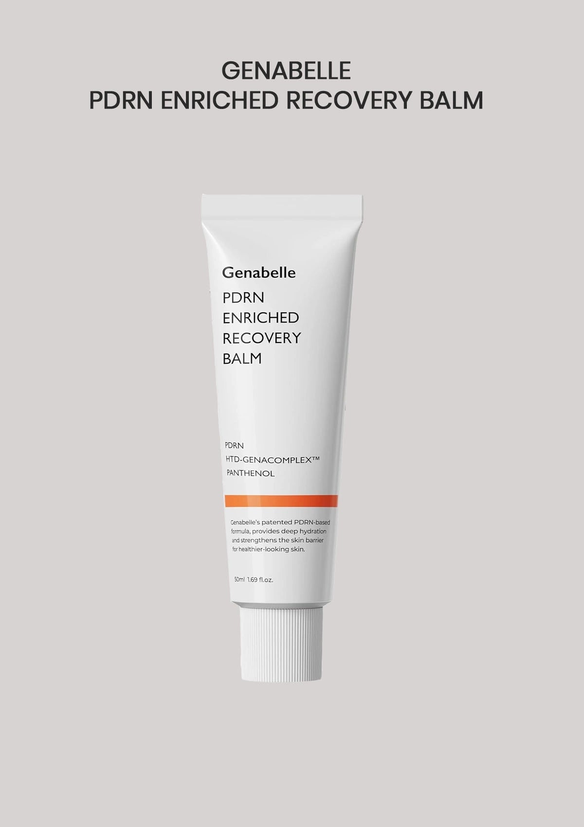 Genabelle PDRN Enriched Recovery Balm tube on a light gray background