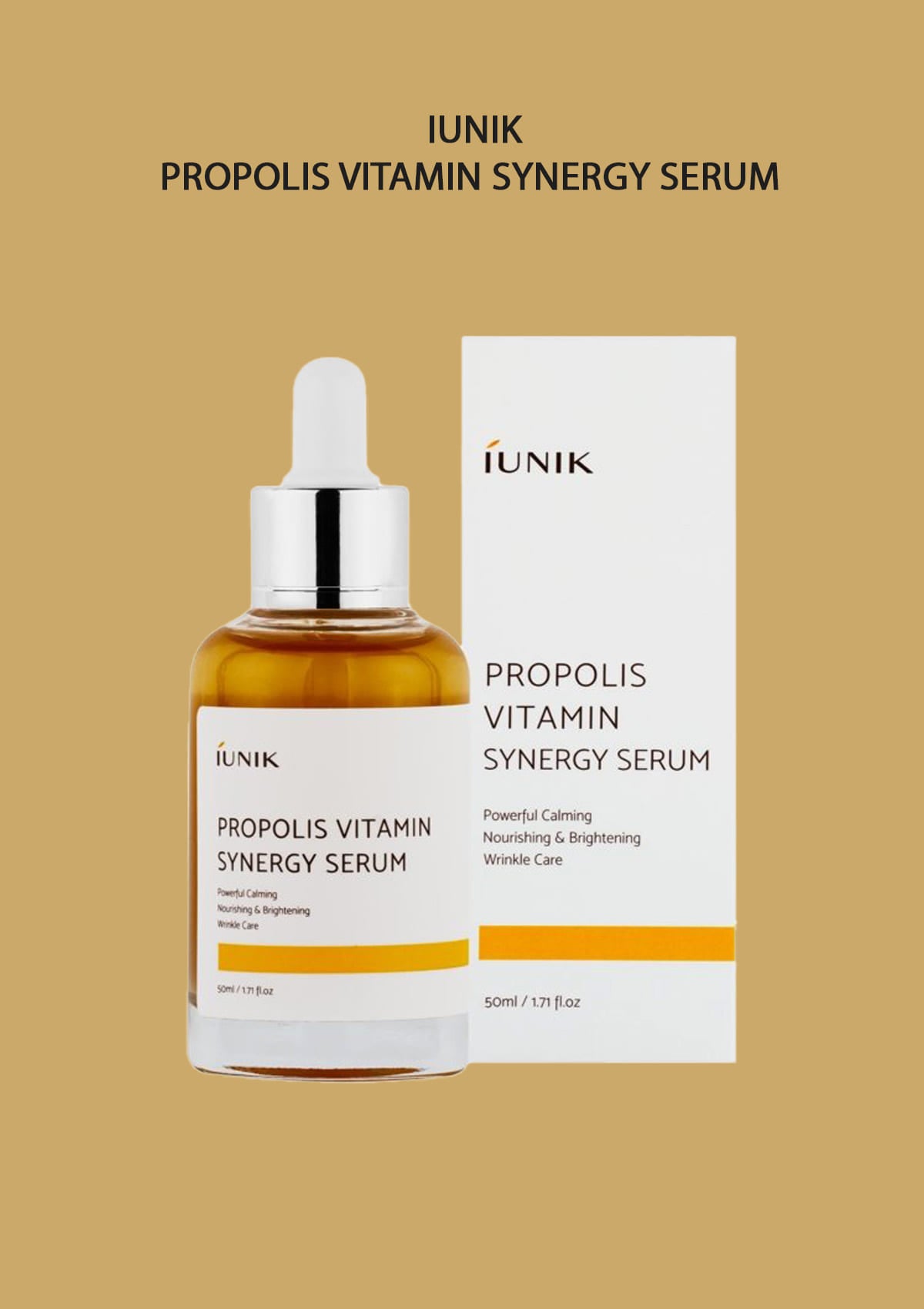 [iUNIK] Propolis Vitamin Synergy Serum, 1.71 fl oz (50 ml) - COCOMO