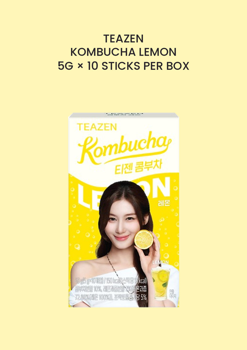 TEAZEN Kombucha Lemon — one 50g box of ten 5g sticks, COCOMO main image