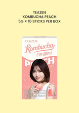TEAZEN Kombucha Peach — one 50g box of ten 5g sticks, COCOMO main image