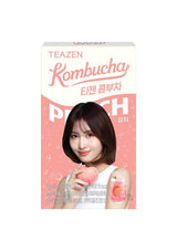 TEAZEN Kombucha peach — one 50g box of ten 5g sticks