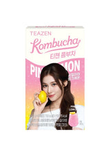 TEAZEN Kombucha pink lemon — one 50g box of ten 5g sticks