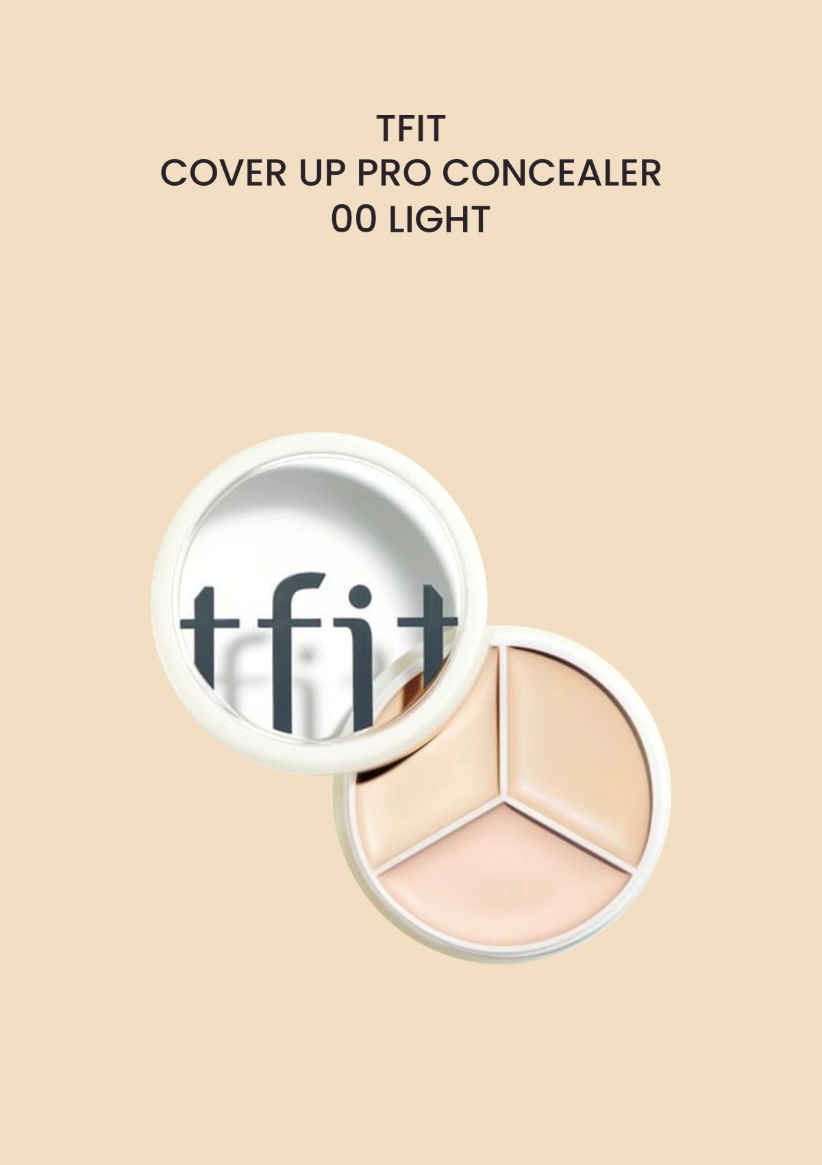 TFIT COVER UP PRO CONCEALER 00 LIGHT on a solid light ivory beige background