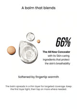 TFIT Cover Up Pro Concealer — balm texture and fingertip application