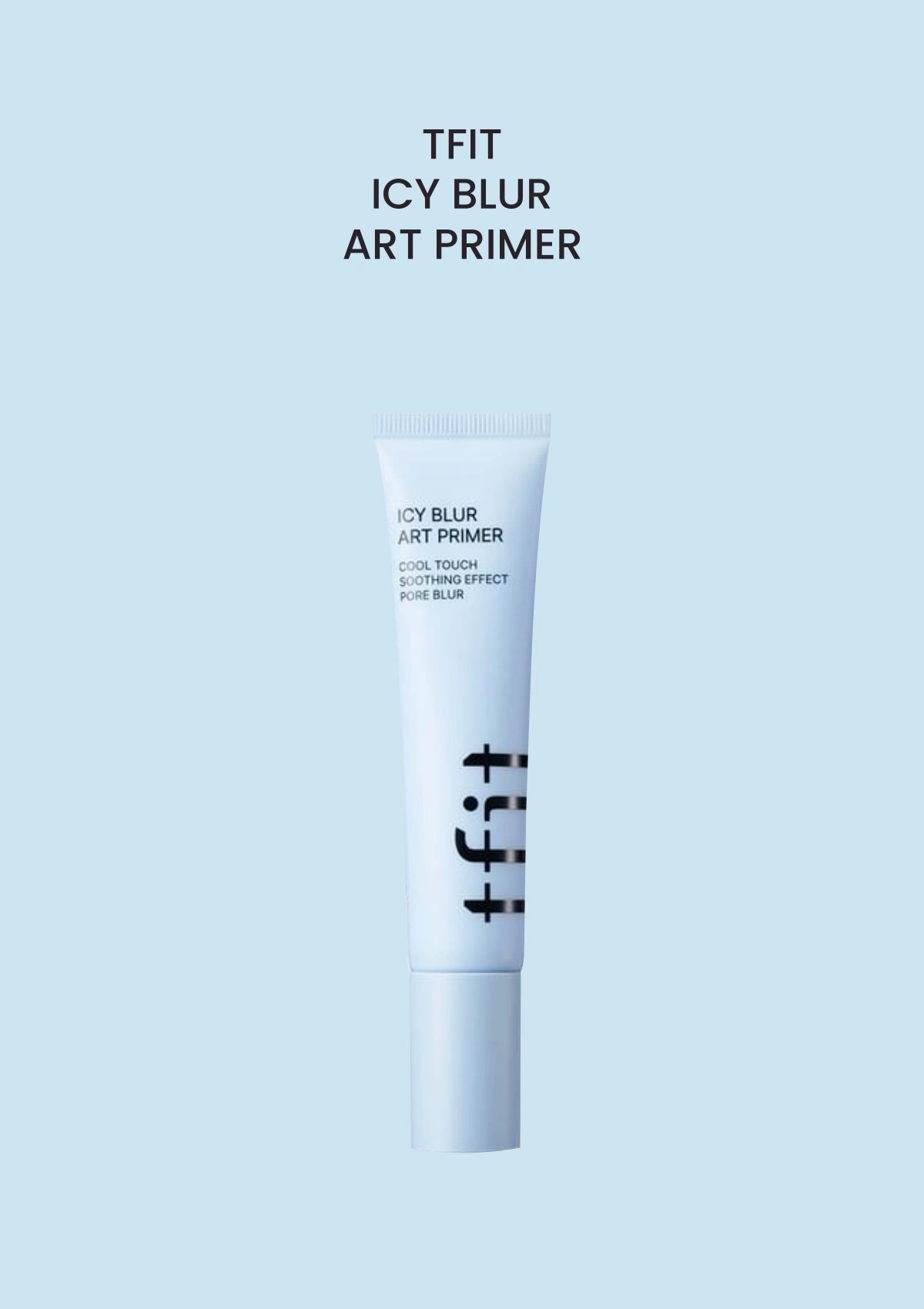 TFIT ICY BLUR ART PRIMER on a solid ice blue background
