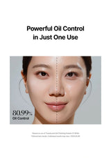 Complete TFIT 01 White oil-control comparison showing 80.99 percent oil control, with the original test footnote