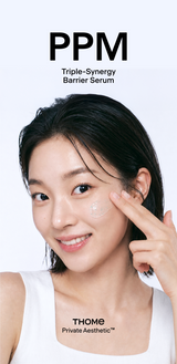 THOME PPM Barrier Serum – Product application with THOME branding (English)