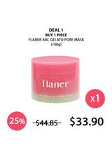 Flaner ABC Gelato Pore Mask with promotional text on a white background