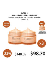 Promotional offer for Flaner Papaya Butter Ceramèla Cream with pricing and deal details.