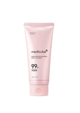A light pink squeeze tube of medicube PORN PINK NACRAMIDE WHIP CLEANSER with '99% PDRN' printed on the front, set against a plain white background.