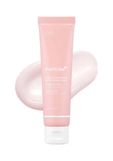 Pink skincare tube with 'medicube' branding on a white background