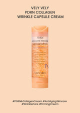 Vely Vely PDRN Collagen Wrinkle Capsule Cream bottle on a beige background