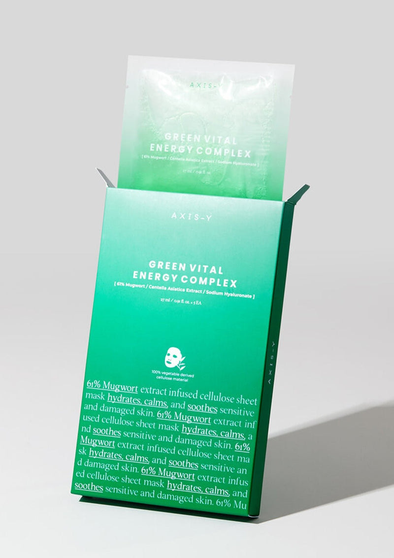 [AXIS-Y] Green Vital Energy Complex Sheet Mask 27ml x 5EA - COCOMO