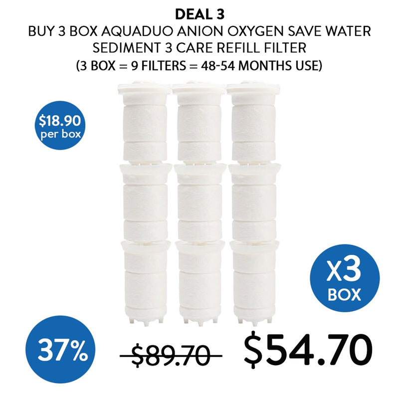 [AQUADUO]  Anion Oxygen Save Water Regular Sediment Refill 1st Stage Filter | 3rd Stage Filter