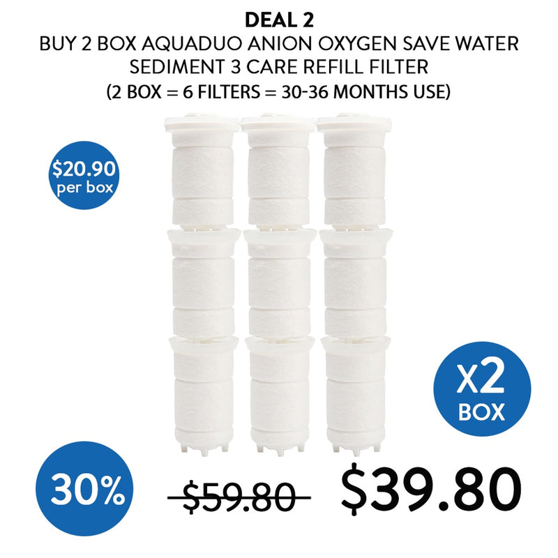 [AQUADUO]  Anion Oxygen Save Water Regular Sediment Refill 1st Stage Filter | 3rd Stage Filter