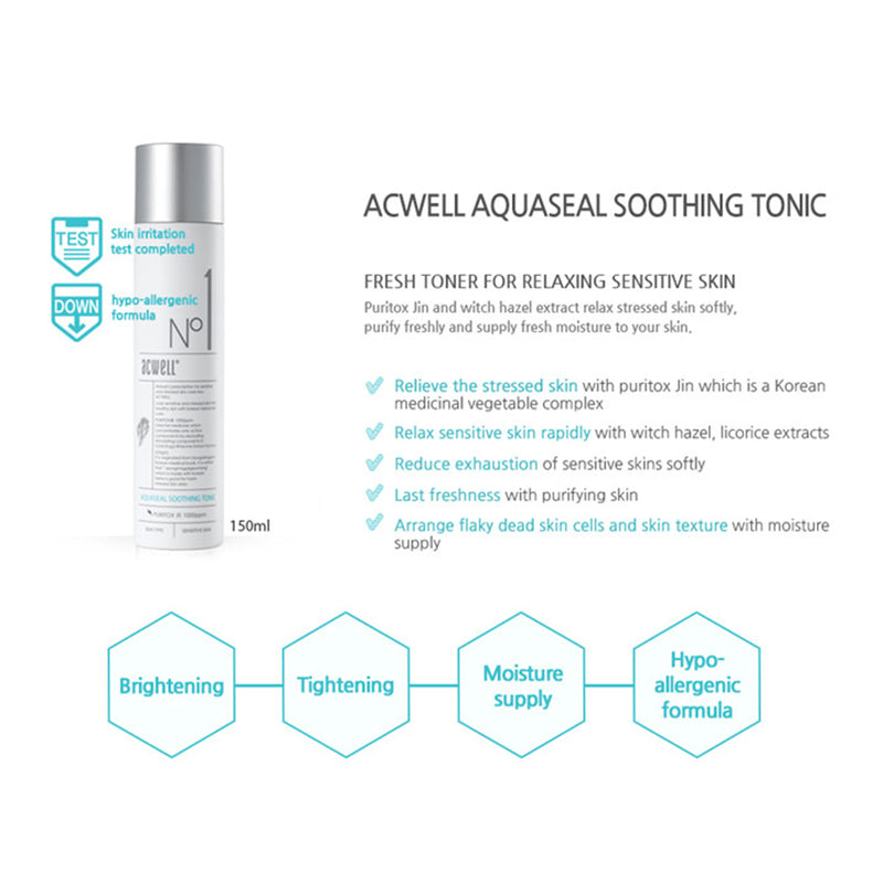 [ACWELL] No. 1 Aquaseal Soothing Tonic 150ml - COCOMO