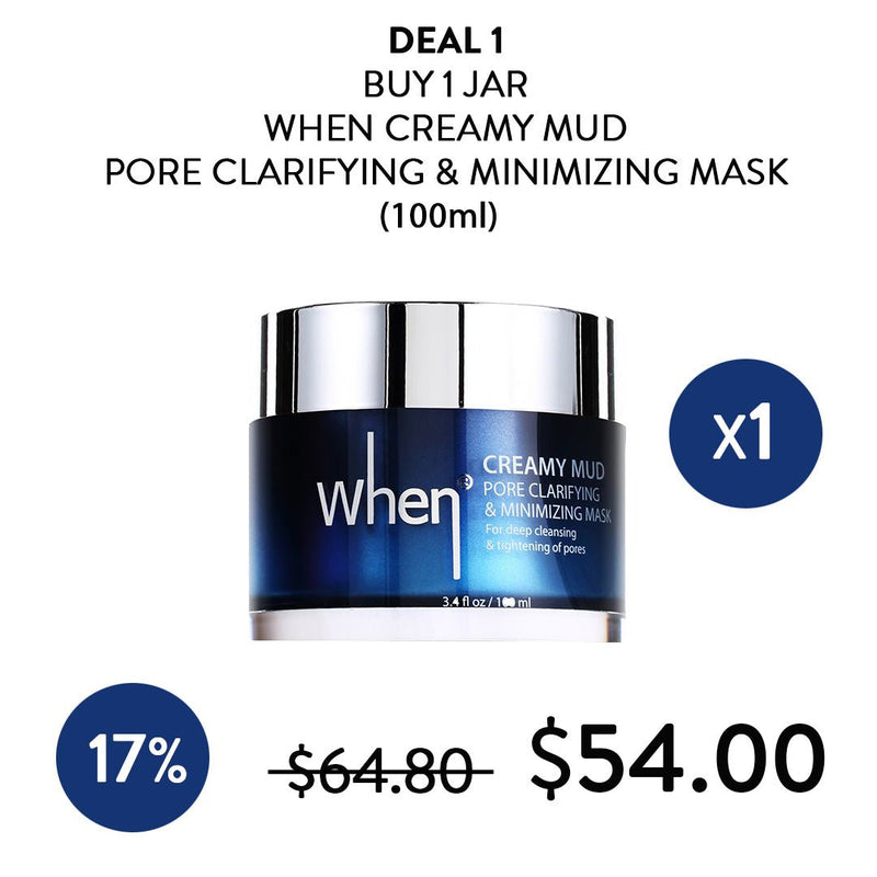 [WHEN] Beauty Creamy Mud Pore Clarifying & Minimizing Mask 30ml - COCOMO