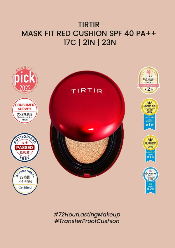 [TIRTIR] Mask Fit Red Cushion SPF 40 PA++ 17C | 21N | 23N - COCOMO