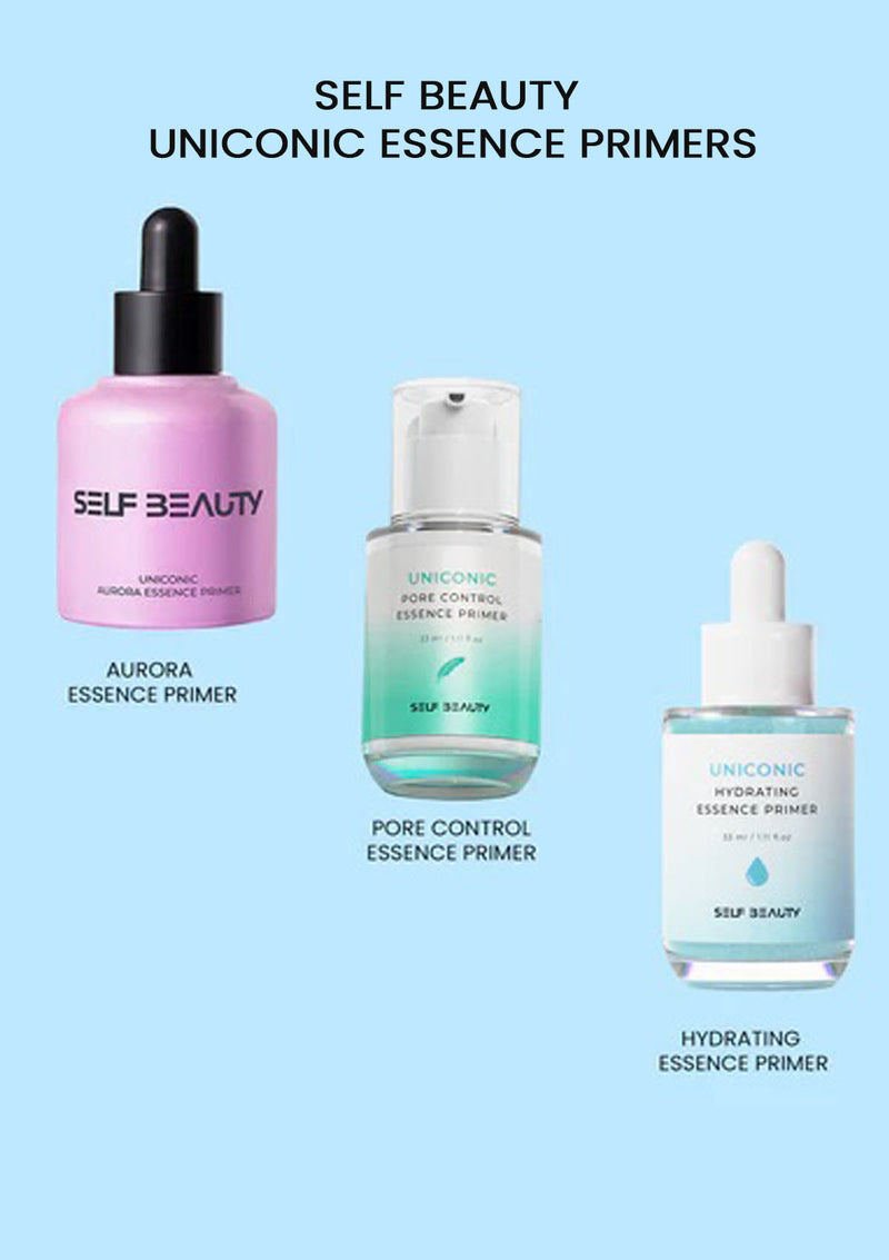 [SELF BEAUTY] (2+1 FREE) Essence Primers Aurora (30ml) | Pore Control (33ml) | Hydrating (32ml) - COCOMO
