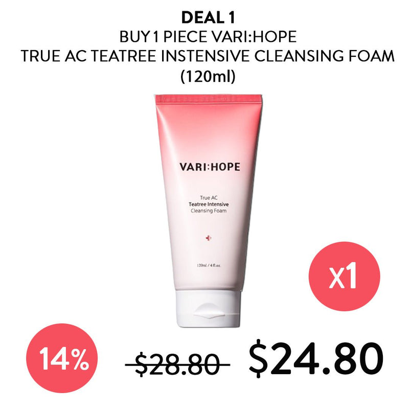 [VARI:HOPE] True Ac Tea Tree Intensive Cleansing Foam 120ml - COCOMO