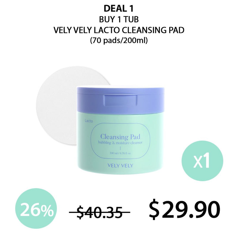 [VELY VELY] Lacto Cleansing Pad 200ml (70 pads) - COCOMO