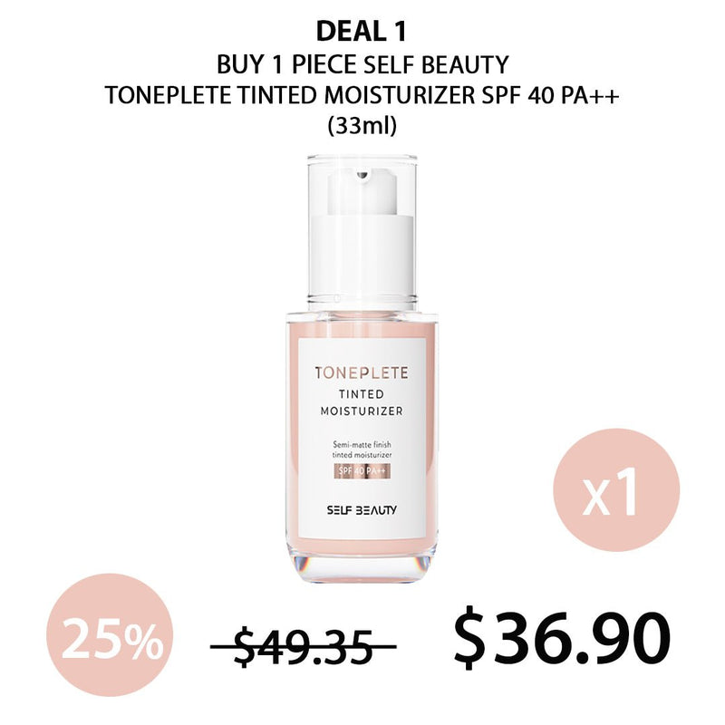 [SELF BEAUTY] Toneplete Tinted Moisturizer SPF 40 PA++ 33ml - COCOMO