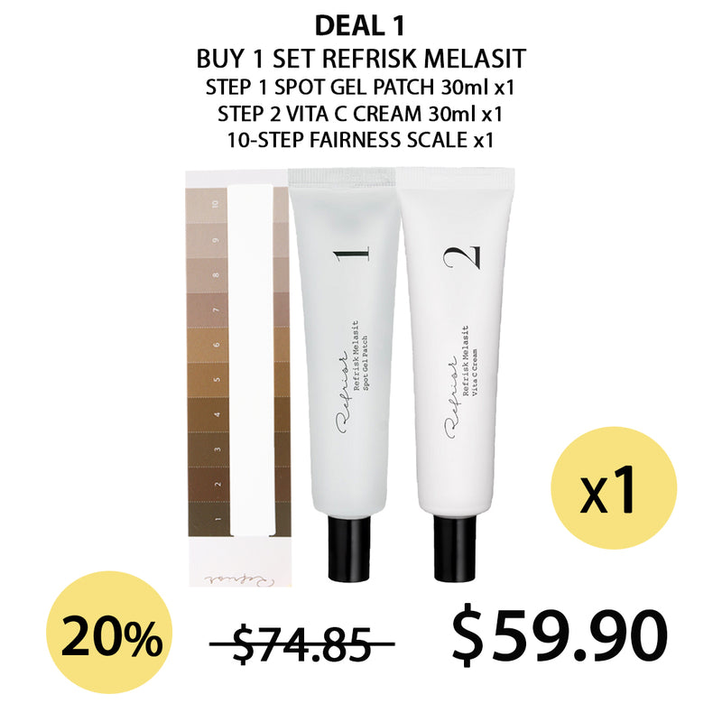 [REFRISK] Melasit Spot Patch Gel & Vita C Cream 30ml